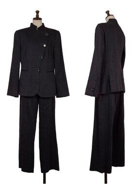 NWT Giorgio Armani Silk Blend Pinstripe Suit